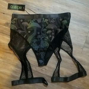 Club Exx Reflective Mushroom High Waisted Bottoms